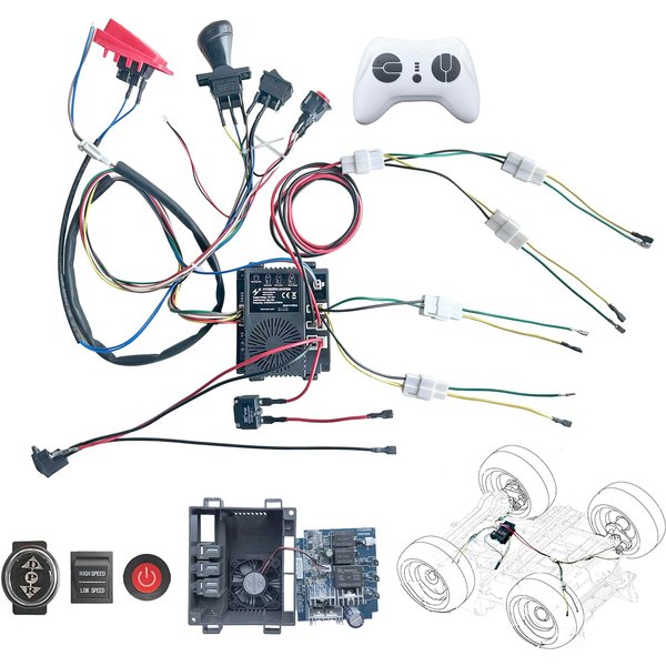 Kit de mise à niveau de commutateur de boîtier de télécommande pour enfants, ensemble de voiture électrique haute puissance, fil SFP 2.4G, 12V, 24V