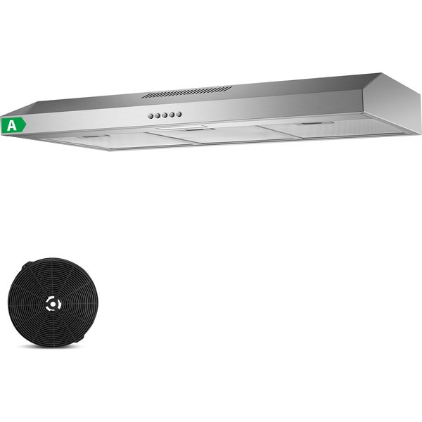 TopStrong 90cm Unterbau-Dunstabzugshaube: Effizienter 201 m³/h Luftstrom, Energieklasse A