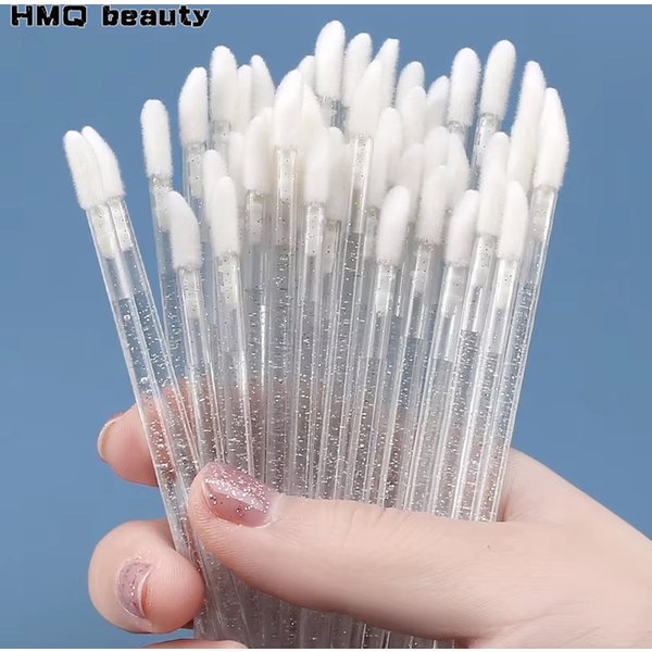50Pcs Kristall Wimpern Pinsel Individuelle Lash Entfernen Reinigung Mascara Applikator Lippen Pinsel Make-Up Wimpern Verlängerung Werkzeuge
