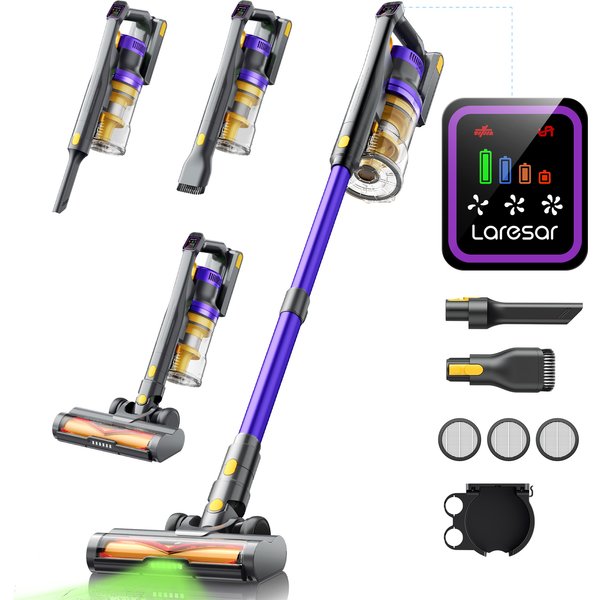 Laresar X11 aspirateur sans fil 550W 55KPA puissance d'aspiration portable maison intelligente tasse à poussière 60 minutes d'autonomie 3 pièces ensemble de filtres Hepa