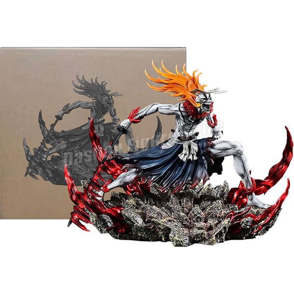 Figurka kolekcjonerska Bleach Hollow Ichigo, 23 cm, Saigo No Getsuga Tenshou, Hollowfied Kurosaki Ichigo, model statuetki, zabawka.
