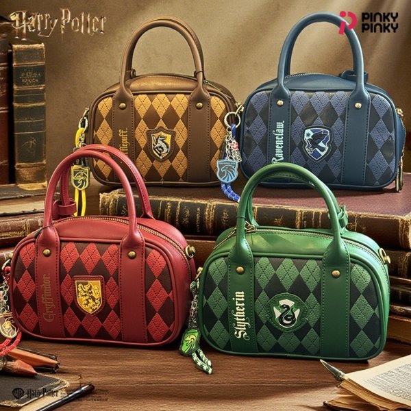 Pinky Harry Potter Schultertasche Vintage Preppy Umhängetasche für den Alltag, Halloween, Weihnachten, Geburtstagsgeschenk für Studenten, Fans, Frauen