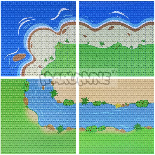 Marumine 32x32 plaque de Base Compatible 3811 briques MOC classiques pièces blocs de construction Jungle forêt océan panneau de Base accessoires
