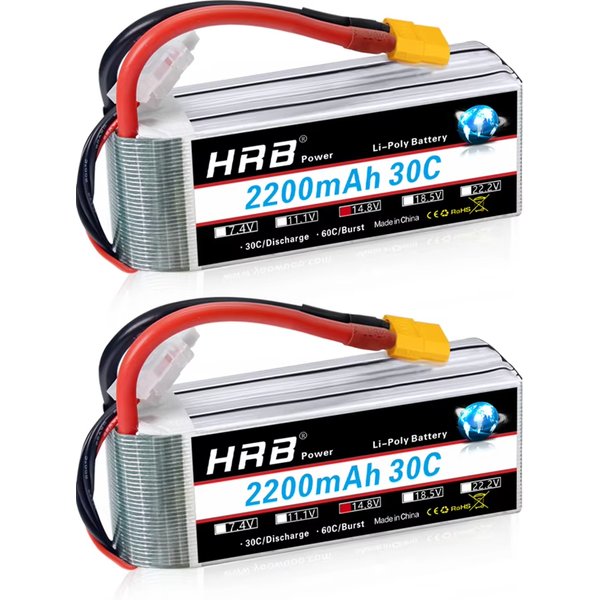 HRB 14,8 V 4S 2200 mah Lipo Batterie XT60 30C 50C Für RC FPV Flugzeuge Drone Racing Boot Auto teile