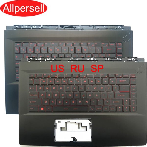 Upper Cover Keyboard for MS GF63 8RC 8RD MS-16R1 16R3 16R4 Laptop Palm Rest Case Shell US RU SP with Backlight Keyboard