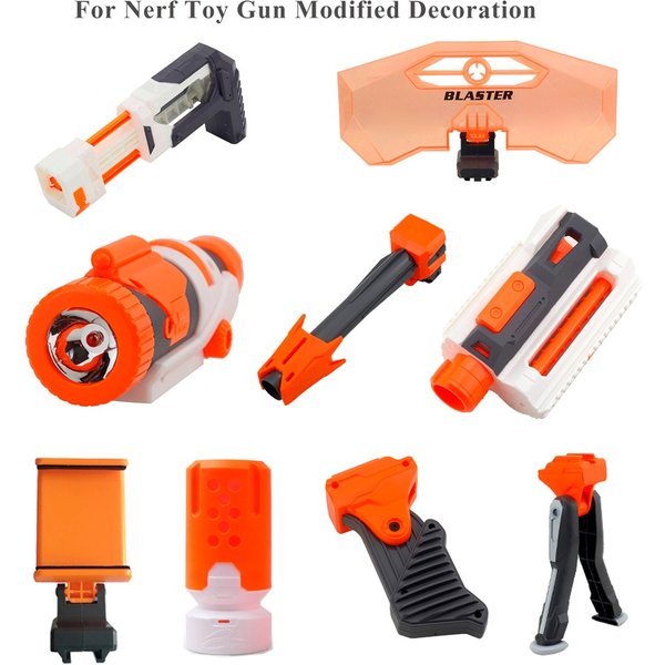 Pièces modifiées pour pistolet jouet Nerf n-strike Elite série silencieux queue Stock lampe de poche accessoires universels pour pistolet jouet