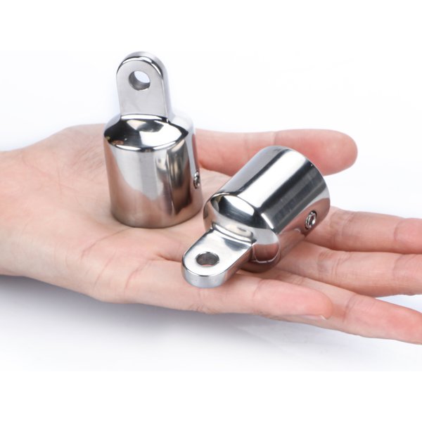 2 Pieces Boat 1' Bimini Parts Accessories Marine 316 Stainless Steel Slip Cap Boat Fittings Marine Hardware Yacht