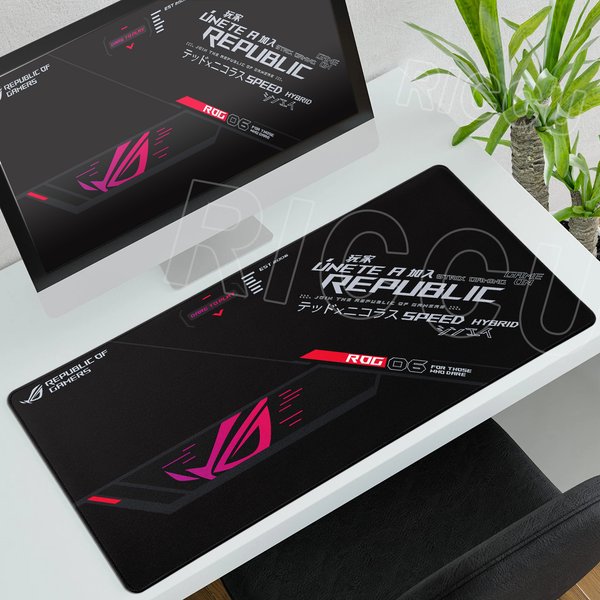 Tapis de souris ASUS Xxl Republic of Gamers ROG, grand tapis de jeu, tapis de bureau en caoutchouc antidérapant, tapis de clavier, tapis de jeu