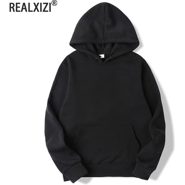 Men's Hoodies Women Pullover Spring Autumn Casual Hoodie Sweatshirts Solid Color Hoodies Oversize Black Sweatshirt For Male