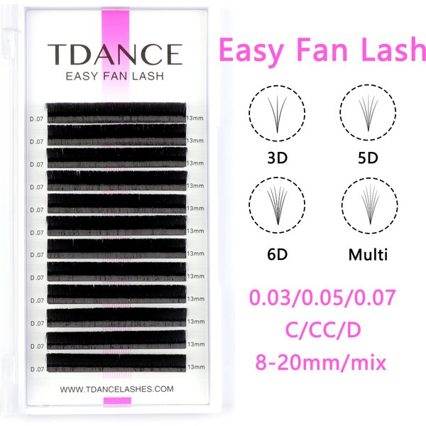 TDANCE Easy Fanning Fast Fan Blooming Eyelash Extensions Individual Lashes Automatic High Quality Flowering Volume Eyelashes
