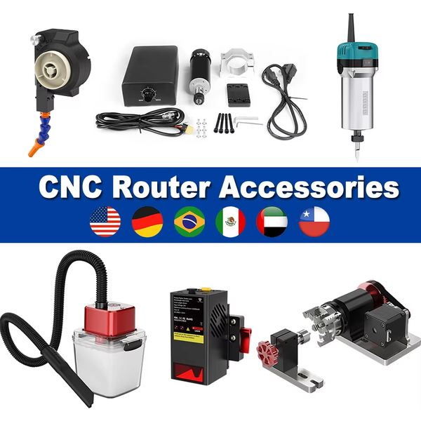 Kit de module rotatif 4ème axe Twotrees pour routeur CNC TTC450 3018, moteur de broche de découpe de bois, module laser et fraise de finition