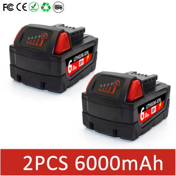 Original für Milwaukee M18 Elektrowerkzeug-Akku, Ladegerät, BR, XC, 18 V, 12000 mAh M18B5, 48-11-1860, eingebauter 21700-Akku