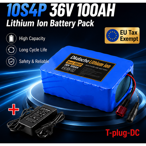 Neue Klasse A 36V 100Ah 1000W 10S4P DC/T Lithium-Ionen-Batteriepack mit BMS für 42V Mountain E-Bike Elektrofahrrad Roller