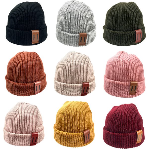 Knit Baby Hat Winter Spring Kids Beanie Cap for Girls Boys Infant Accessories Children Hats Elastic 1-4Y