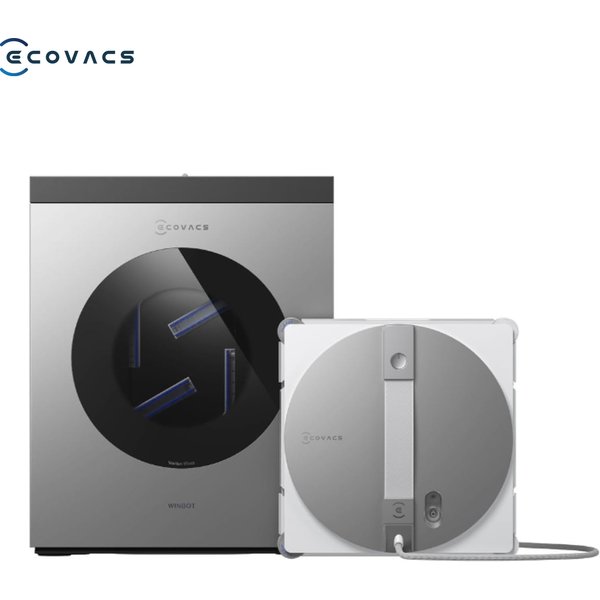 ECOVACS WINBOT W3 OMNI Window Cleaning Robot with Multifunctional Station Automatic Cleaning of Mop Pads, Intelligent Cleaning