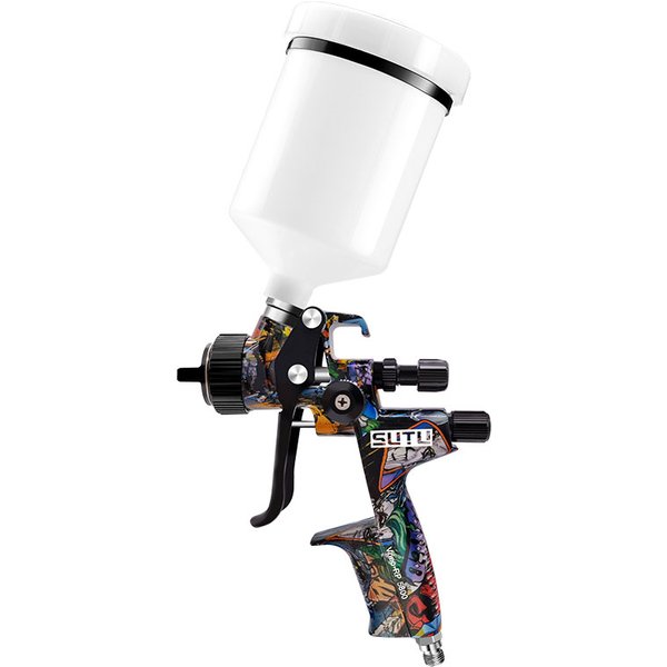 Sutu 5800 pistolet de pulvérisation pneumatique 1.3mm buse de pulvérisation en acier inoxydable Pot 600ml meubles de voiture peinture en aérosol atomisation claire