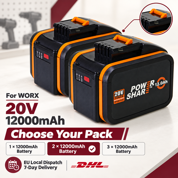 20V 12000mAh Li-Ion Ersatzakku für Elektrowerkzeuge für WORX WA3550 WA3550.1 WA3551 WA3551.1 WA3553 WA3553.1 WA3560 WA3561 WA3570 WA3641 1/2/3/4 Pack Optionen