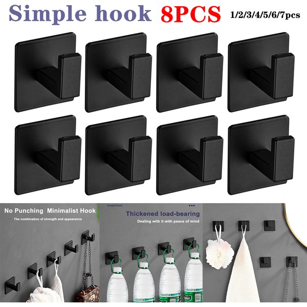 Selbstklebende Wandhaken montiert Tür Tuch Schlüssel Mantel Badezimmer Robe Aufhänger Küche Hardware Rack Regal Tasche Haken Organizer zum Aufhängen
