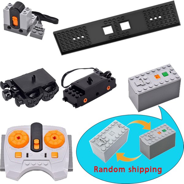 Zug Track Bausteine Für MOC Power Funktionen Teile Motor Batterie Box Infrarot Geschwindigkeit Fernbedienung Empfänger für Legoeds