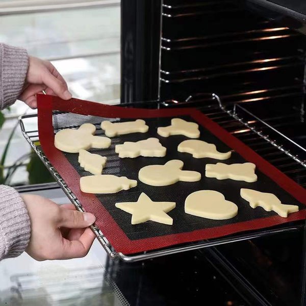 30x40cm Silikon Matte Backblech Backen Net Matte Atmungsaktive Nicht-stick Backen Matte Cookie Matte hohe Temperatur Ofen Matte G165