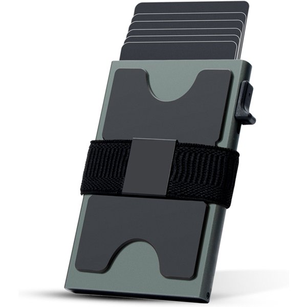 2025 nouveau portefeuille de carte en aluminium mince RFID Pop-up bouton poussoir porte-carte de crédit bancaire mince portefeuille en métal intelligent pour hommes femmes