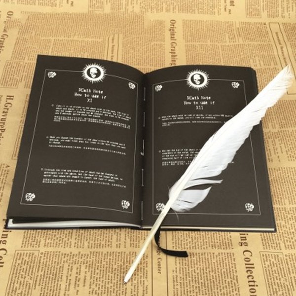 Nouveau dessin animé japonais Simulation Boutique plume mort cahier DEATHNOTE Yagami lune Ryuk pendentif jouets Surprise pour enfants