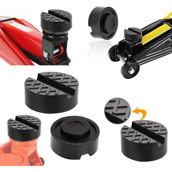 Car Jacks Hydraulic Lift Rubber Wheel Dolly Anti-slip Rail Adapter Support Block For Bridge Mechanic's Workshop Tools Kit Pads