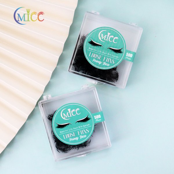500 ventilateurs 7mm-16mm pointu mince tige étroite préfabriqués Volume ventilateurs mince Base pointue Extensions de cils ventilateurs lâches maquillage cils