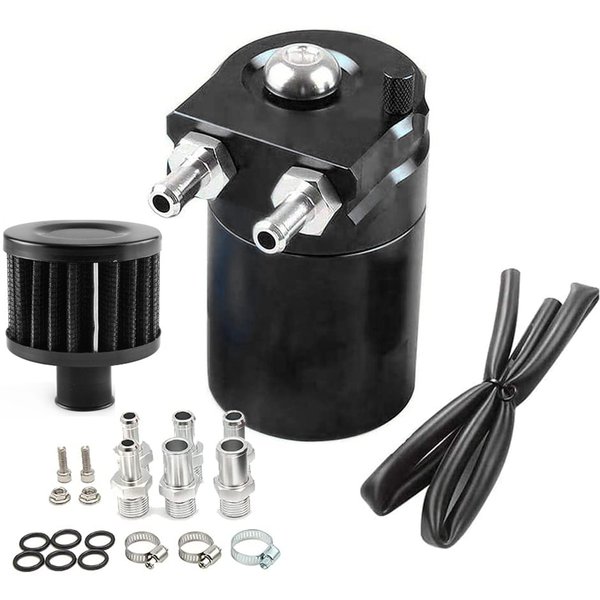 Ölabscheider 300ml Aluminium-Ölabscheider Universeller Auto-Ölabscheider mit Luftfilter, Schlauch und weiterem Zubehör