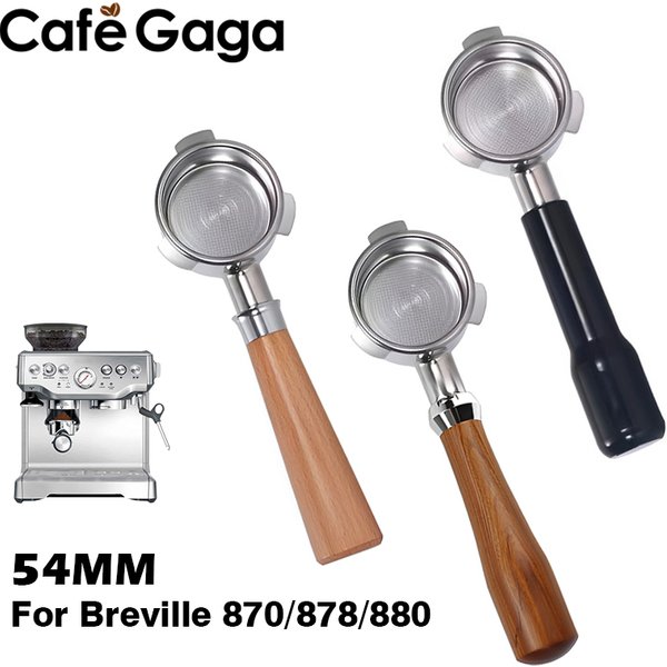 Porte-filtre à café sans fond, 54mm, nu, pour Breville Sage 870 878 880, panier filtrant de remplacement, outil Barista, accessoire expresso