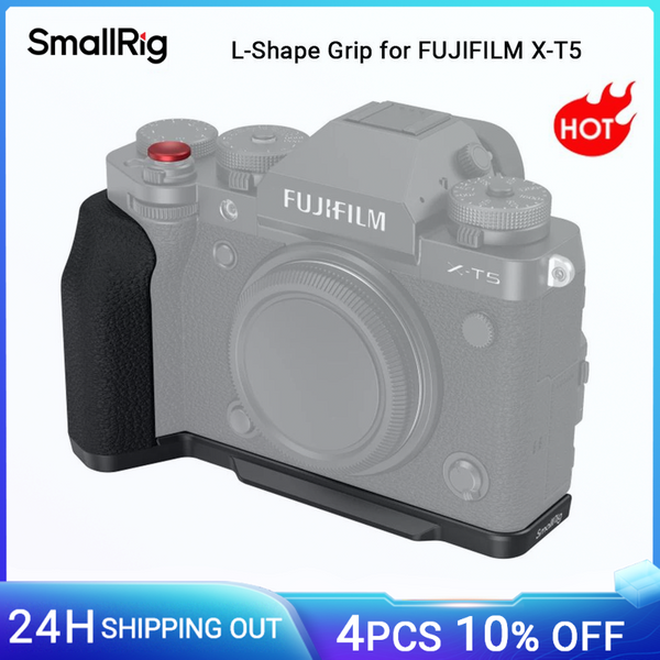 SmallRig X-T5 poignée en forme de L pour appareil photo FUJIFILM X-T5 avec plaque à dégagement rapide pour Arca, bouton d'obturation de poignée en Silicone 4260