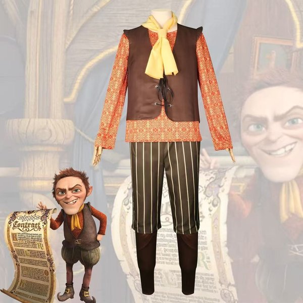 Monster Rumpelstiltskin Cosplay-Kostüm, ausgefallene Uniform, Oberteil, Hose, komplettes Set, Halloween, Karneval, Aufführung, König, Zwerg, Rollenspielanzug