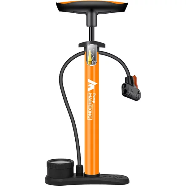 Pompe à vélo avec jauge, gonfleur multifonctionnel pour vélos et voitures, 160psi, avec jauge haute pression et pompe à air à buse 3 en 1