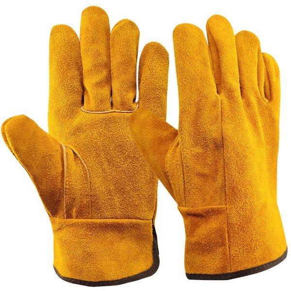 Gants de travail en cuir de vache souple pour hommes, pour conducteur, chasse, conduite, ferme, jardin, soudage, Protection de sécurité, gant de mécanicien