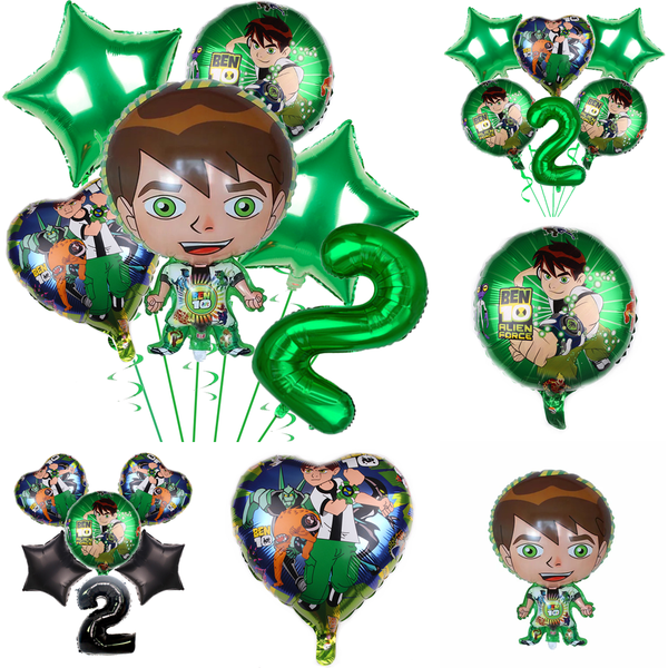 Ben-10 décoration de fête ballon dessin animé énorme garçon rond 18 pouces ballon fournitures de fête d'anniversaire enfants faveur bébé douche cadeau