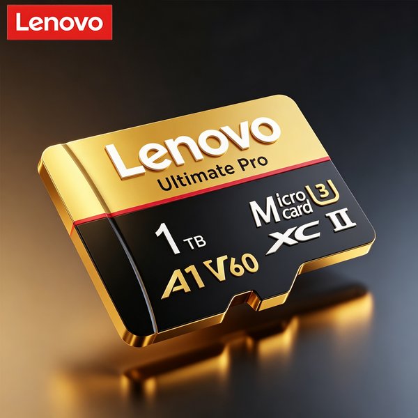 Oryginalna karta Micro SD Lenovo, klasa 10, UHS-II, 1 TB, wysoka prędkość, A1, V60, zapewnia stabilną wydajność, karta TF Flash do telefonu, aparatu i drona.
