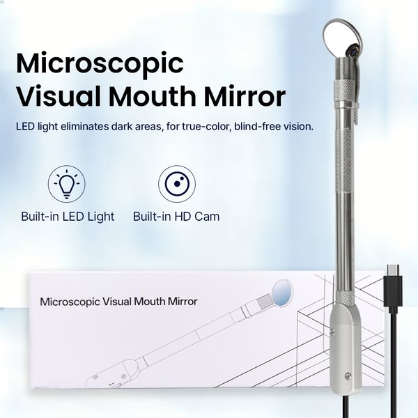 Miroir buccal microscopique dentaire en temps réel avec caméra endoscopique d'inspection visuelle pour scanner intra-oral de canal radiculaire
