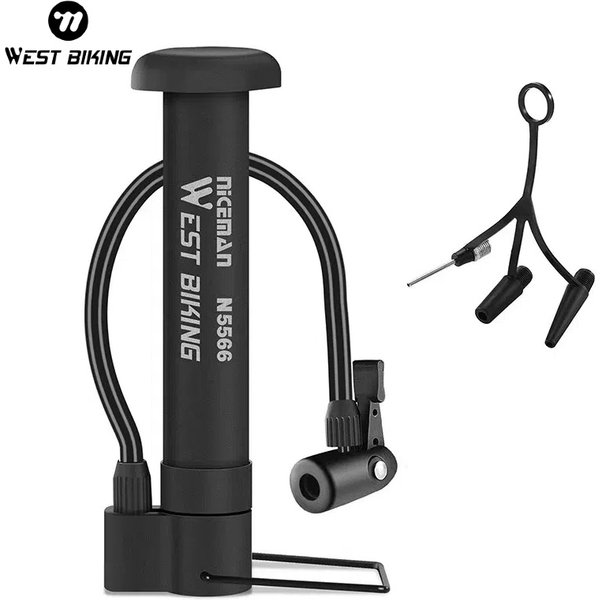 WEST BIKING-Pompe à air manuelle 80 PSI pour vélo et VTT, gonfleur de ballon, assujetSchrader, accessoires de cyclisme