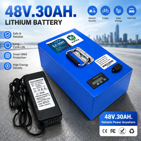 Schneller Lufttransport verfügbar 18650 Lithium-Batteriepack 48V 30AH 30000mAh Volle Leistung Geeignet für 250-2000W Motor Ausgestattet mit Ladegerät