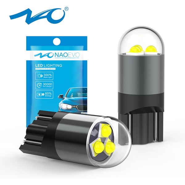 NAO 2x W5W LED T10 12V 194 168 5W5 6500K Weiß 2525 Chips Für Auto Innen Keil Seite Tür Auto Dome Lesen Ausverkauf Licht