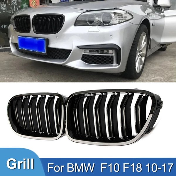Pulleco für bmw 5er f10 f11 f18 520d 530d 540i Kühlergrill Frontgrill Nieren renn grill glänzend schwarz 10-17