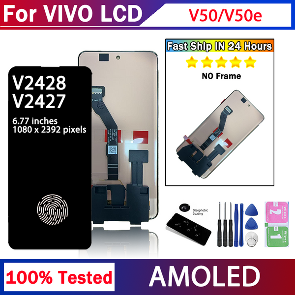 6,77'' Neues LCD-Display mit Touchscreen-Digitizer-Einheit für Vivo V50/V50e V2427 V2428 LCD-Ersatz