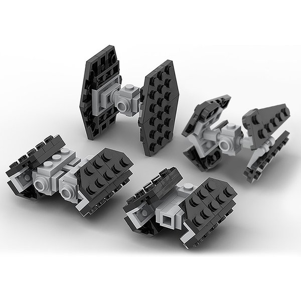 MOC Space Mini Tie fighter Combination Building Blocks Model For Children Boys Educational Toy Christmas Gift 136pcs