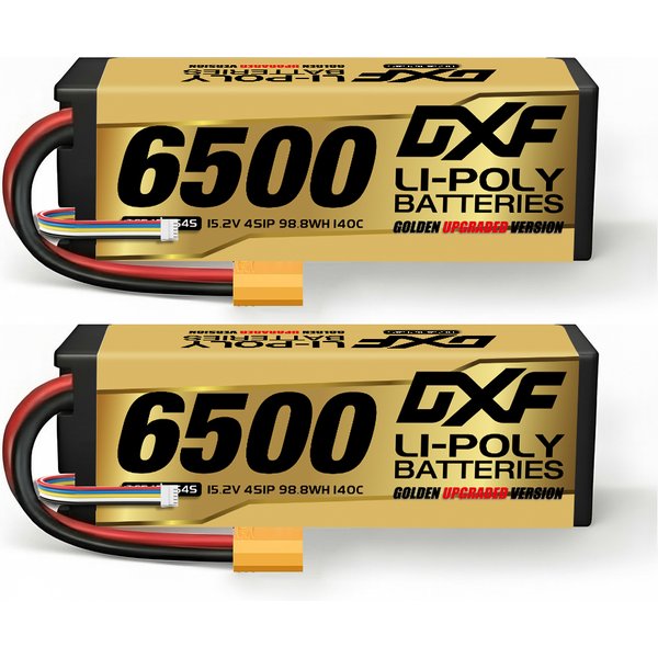 DXF 4S Lipo Batterie 15,2V 140C 6500mAh XT90 Stecker Hardcase LCG Für 1/8 Buggy Graphene Truggy Offroad Auto Boot Lkw RACING