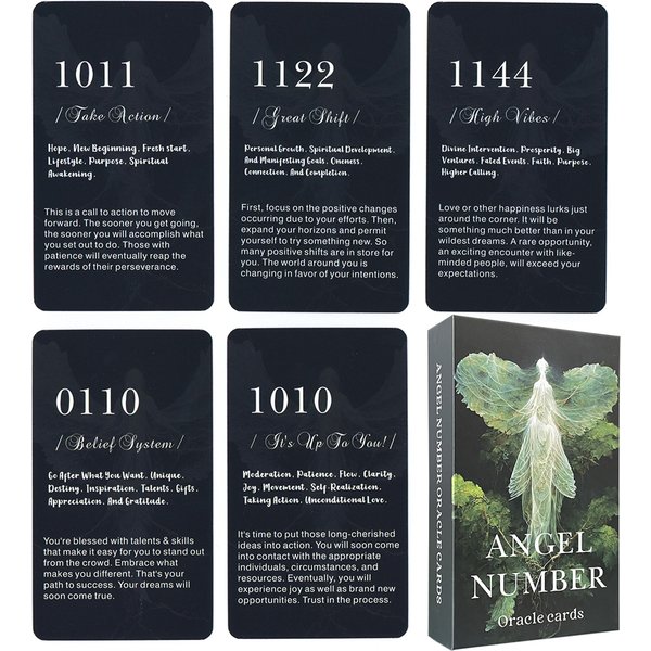 Cartes Oracle à numéro d'angle 12x7cm, dans une boîte, Version anglaise, jeu de Tarot, prophète de Divination