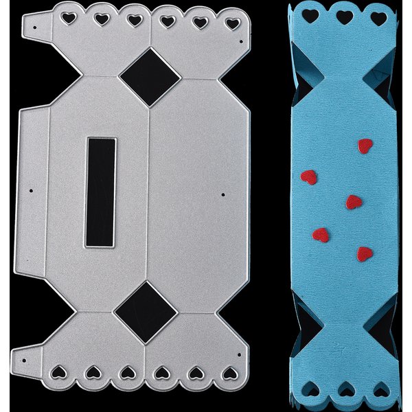Festival 3D Candy Storage Gift Box Square frame lace Edge Metal Cutting Dies for DIY