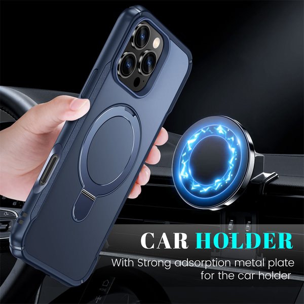 Magsafe Wireless Charge Fold Magnetischer Ständer Handyhülle für iPhone 15 17 16 Pro Max 16e 14 13 12 11 Bumper Cover Fundas