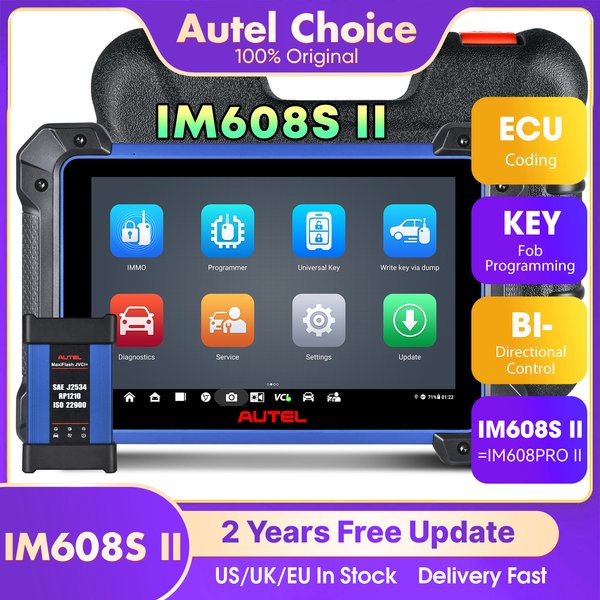 Autel Program Scanner IM608 II IM608S II Key FOB Programming Tool Komplettset Diagnosescanner, obere IMMO-Funktion, ECU-Codierung