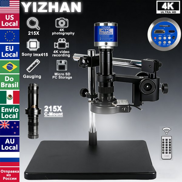 4K mikroskope digital zum Löten, Mikroskopkamera mit 1/2,8-Zoll-IMX415-Sensor, HDMI- und USB-Anschlüsse, Sechs Mikroskop-Sets zur Auswahl, Versand aus Polen
