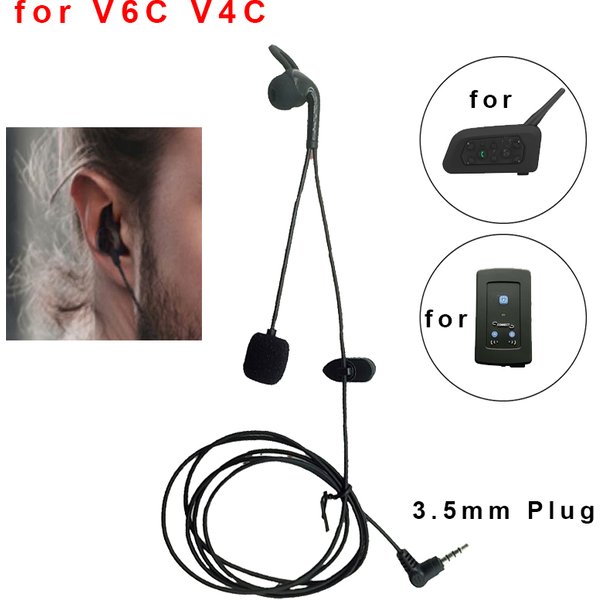 1PC 3,5mm Stecker In Ohr Kopfhörer Geeignet Für FBIM V6 V6C V4 V4C Interphone Schiedsrichter Headset Intercom